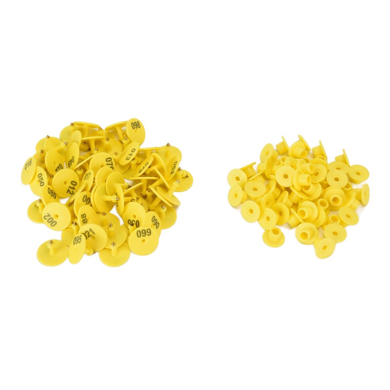 100pcs Livestock Ear Tag Anti Dropping Pig Round Ear Tag