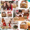 24 Pcs Christmas Treat Boxes 3D Gingerbread House Cardboard Present