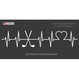 OwnTheAvenue Love Heart Beat Golf Golfing Golfer Birdie Par Decal Sticker Truck Window Car