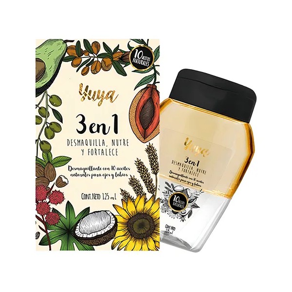 Desmaquillante Bifásico Yuya Con 10 Aceites Para Ojos Labios