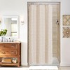 MitoVilla Boho Small Stall Shower Curtain 36 x 72, Tan