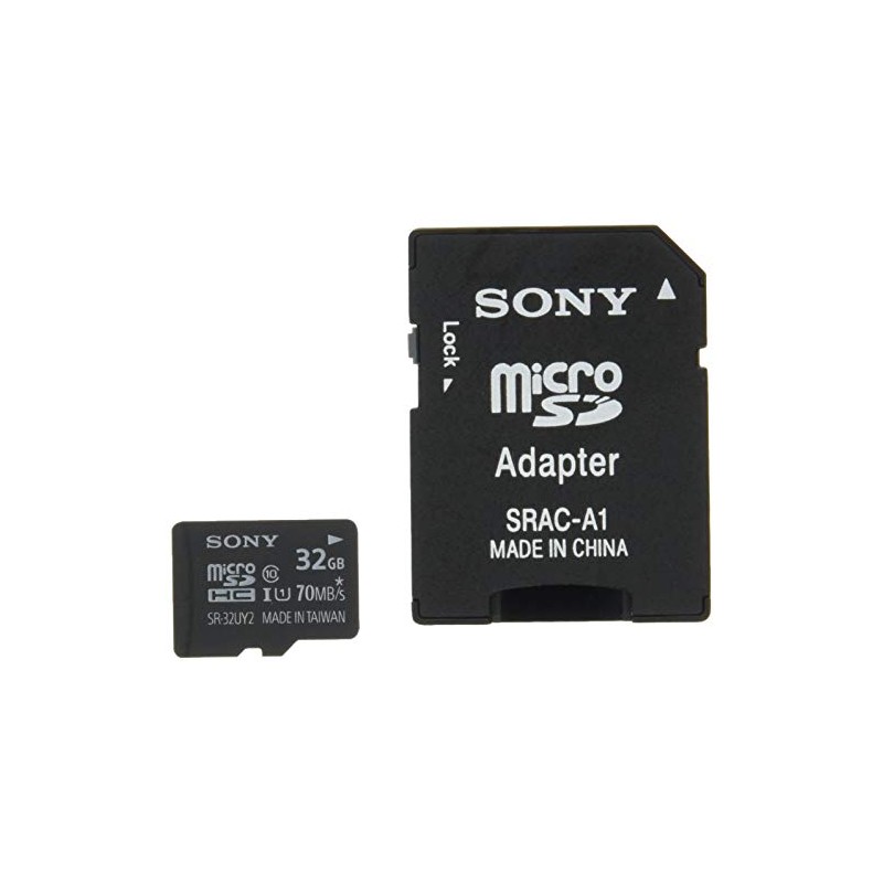 Sony SR-32UY2A MicroSDHC Card, 32GB Class 10, UHS-I Compatible, SD