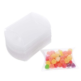 Ultnice Pack of 50 Clear Pillow Shape Gift Boxes Candy Party Wedding Favour Boxes