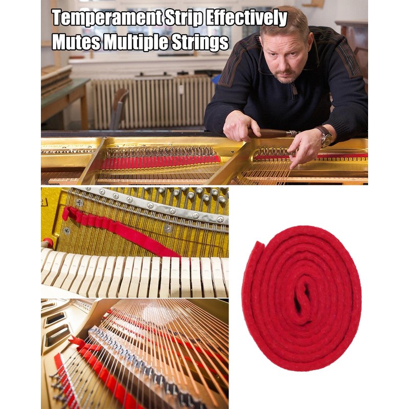 10 Pcs Professional Piano Tuning Kit Piano Tuner Hammer Mute
