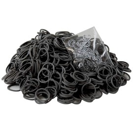 The Beadery - WonderLoom Bands, Black - 600 Bands, 24 C-Clips - 7295052