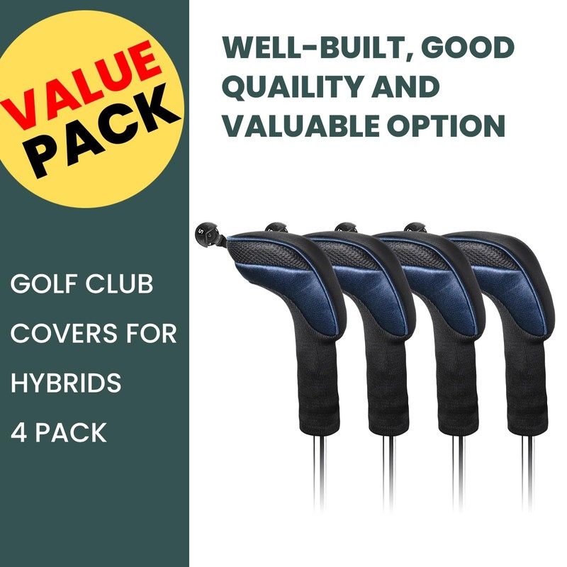 FINGER TEN Golf Club Head Covers Woods Hybrids Long Cover,