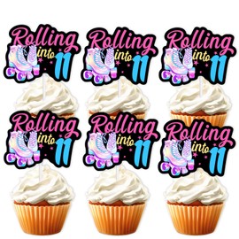 S-Sfen-11Ice Cream Fruit Dessert Cupcake Topper Colorful Glitter Happy Birthday Sensory Pop Game Theme Decor Supplies Baby Shower Boys Girls Birthday Party Decorations