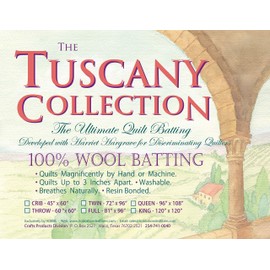 Hobbs Batting Tuscany 100% Washable Wool 96in x 108in Queen
