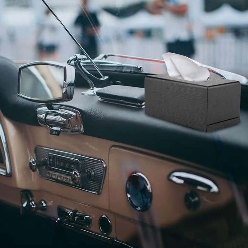 Caja de Pañuelos de de bambú Rectangular, Caja de Pañuelos