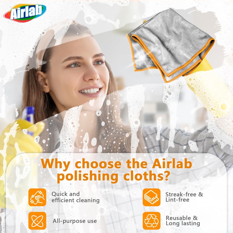 Glass Polishing Cloth Streak Free Miracle Microfiber Cleaning Cloth Lint