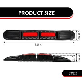 Diamall 2 PCS Car Bumper Guard Strip, Anti-Collision Foldable Bumper Protector Trim with Strong Reflective Patch, 9.6" x 0.45" Car Door Edge Guards, Universal Car Night Safe Drive Accessories (Red)