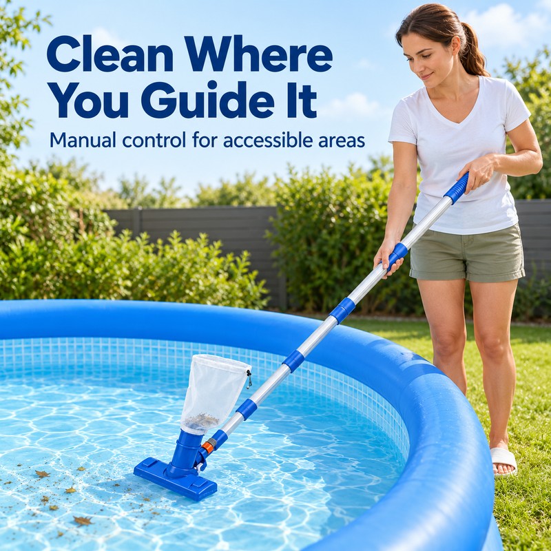 Portable Pool Vacuum Cleaner for Small Pools – 40-Inch Water