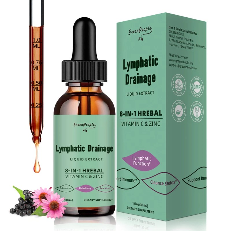 Lymphatic Drainage Drops - Lymph Detox Cleanse For Immune Support
