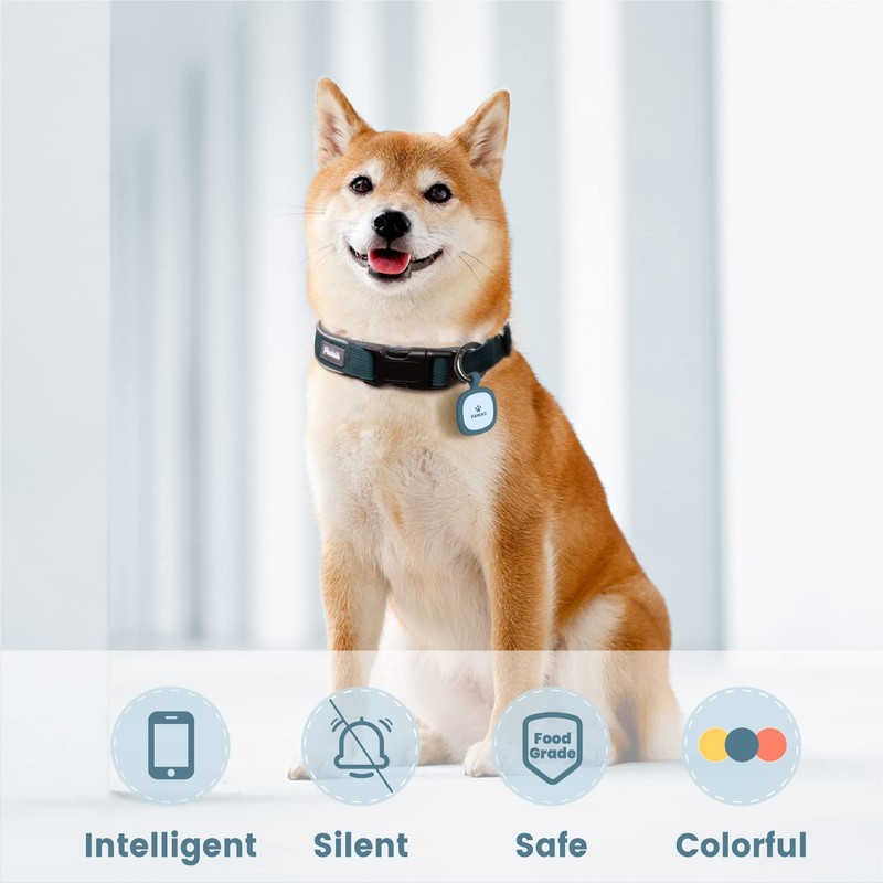 Pawaii Silent Silicone Dog ID Tag, Modifiable Pet Online Profile