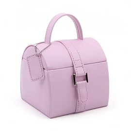 JTC LTD Pink Jewelry Box with Handle – 2-Layer Lightweight Storage Case for Women & Girls – Ideal for Rings, Earrings, and Bracelets