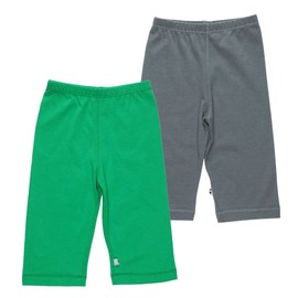 Babysoy Comfy Basic Pants Pack of 2 (2T, Tornado/Fern)