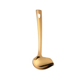 Sauce Ladle, BuyGo Gold Drizzle Spoon with Spout Gravy Soup Ladle, Stainless Steel Kitchen Utensil, Mirror Polish & Dishwasher Safe, 8.67 Inch