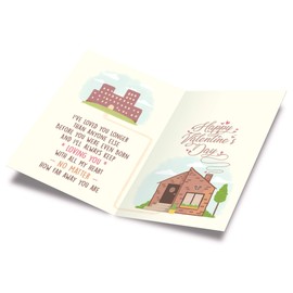 Prime Greetings Daughter Valentine's Day Card, Made in America, Eco-Friendly, Thick Card Stock with Premium Envelope 5in x 7.75in, Packaged in Protective Mailer