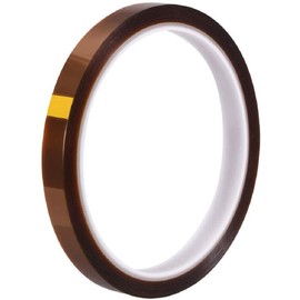 PC-mart Insulated Heat Resistant Kapton Tape, Brown (Width 0.4 inches (10 mm) x Length 13 ft (33 m)