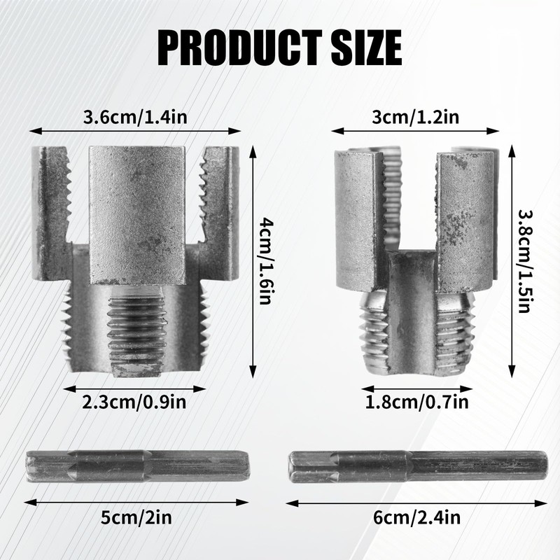 2pcs Pipe Thread Cutting Tools, Steel Premium 1/2'' and 3/4''