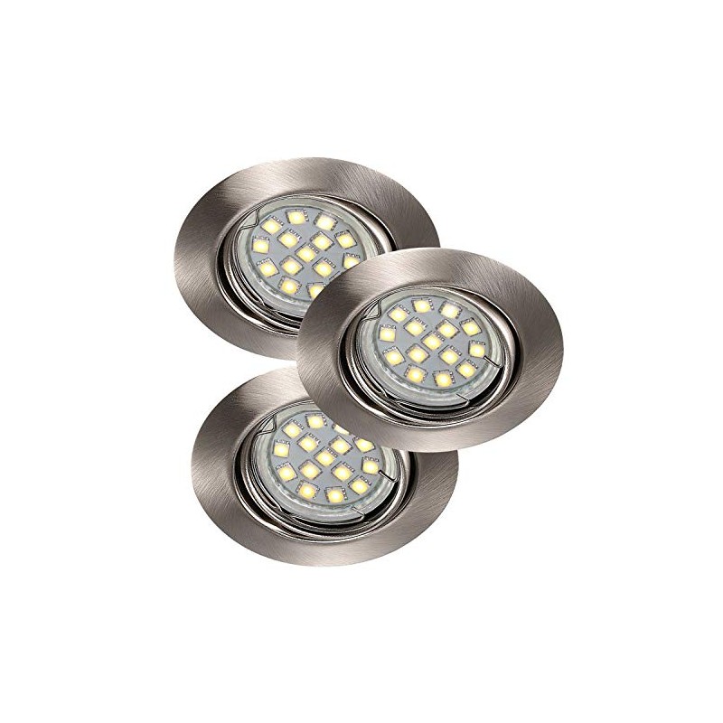 Nordlux Triton 3 Set SMD LED Downlight Brushed Steel 54360132