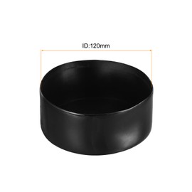 uxcell 120mm(4 3/4") Rubber End Caps, Round Vinyl Plug Insert Plastic End Caps for Tubing, Fence, Pipe Post, Furniture, Railing, Black, 50mm Height