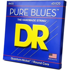 DR Strings PURE BLUES Bass Guitar Strings (PB-45), Silver