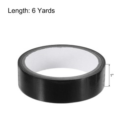 MECCANIXITY Colorful Craft Gaffers Tape Rolls Black 1" X 6 Yards Matte Gaffers DIY Photo Albums for Gifts Decoration Backdrop Cables Floor Taping 2 Pcs