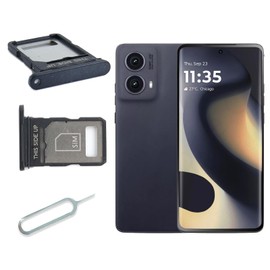 Ygpmoiki for Motorola Moto Edge 2024 XT2405-1 XT2405V Micro SD Card Slot Single Sim Card Tray Holder Replacement Black，with Pin