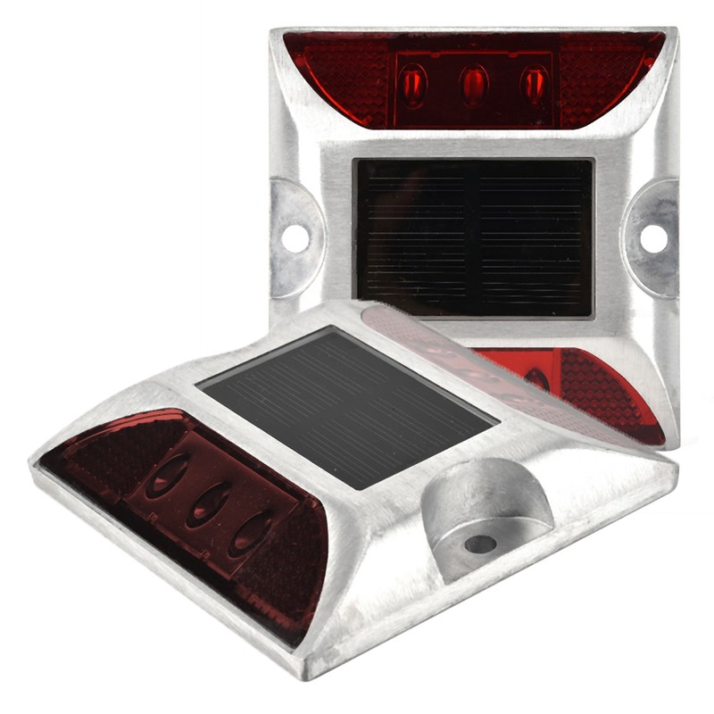 6 LED Solar Power Ground Marker Lights Waterproof Outdoor Driveway
