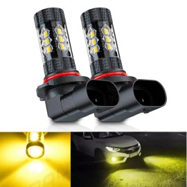 CHUSYYRAY 2x NEW 9005/HB3 4500K Golden Yellow High Power COB LED Fog Lights Driving Bulb