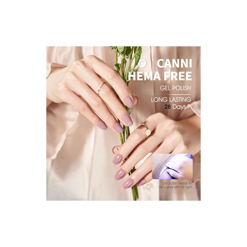 CANNI- Esmalte de uñas en gel nude, 1 pieza de