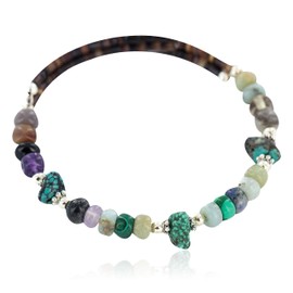 $80Tag Certified Navajo Turquoise Multicolor Native Adjustable Wrap Bracelet 13139-7 Made by Loma Siiva