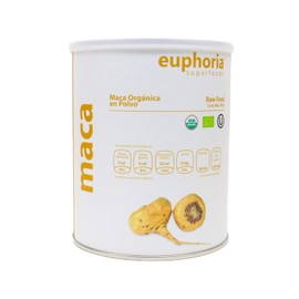 Euphoria Superfoods Maca Orgánica en Polvo, 500 g, Suplemento Herbal, Fuente de Energía y Adaptógeno, Gluten Free