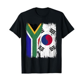 South Africa South Korea Half Flag South African Korean T-Shirt