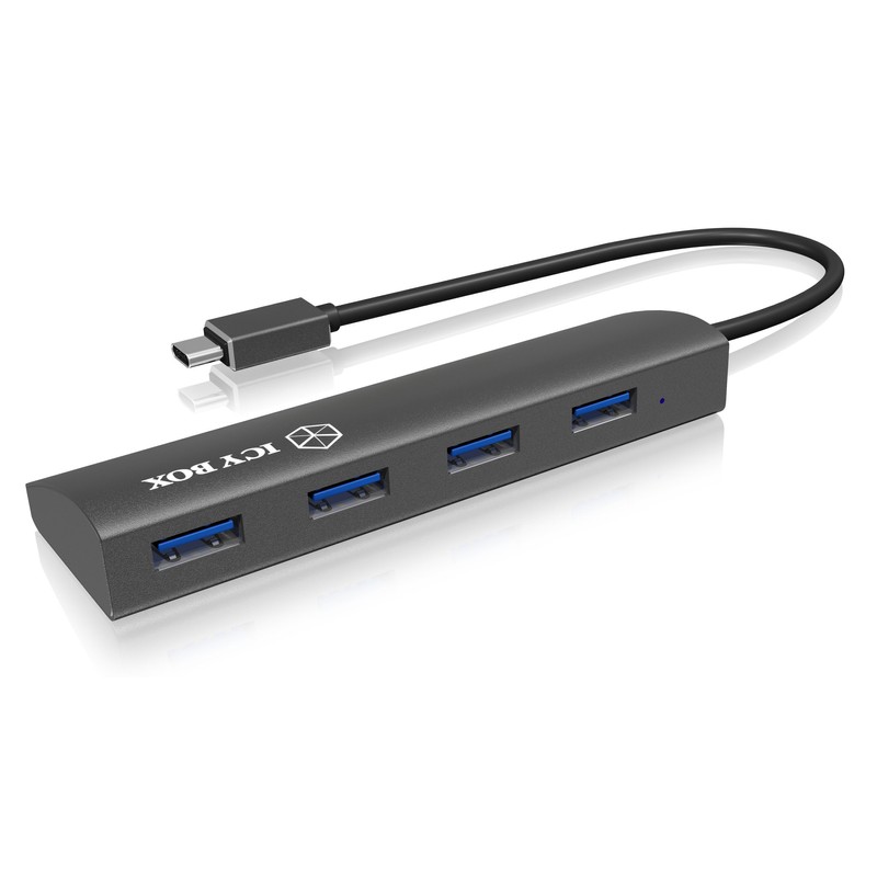 Icybox USB 3.0 Hub - Black
