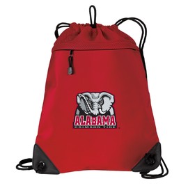 Broad Bay Alabama Drawstring Backpack Bag University of Alabama Cinch Pack - UNIQUE MESH & MICROFIBER