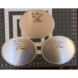 Dirtroad Racing SET OF 3-OVAL PIT BIKE RACING NUMBER PLATES 7.5”x9”x032"x1