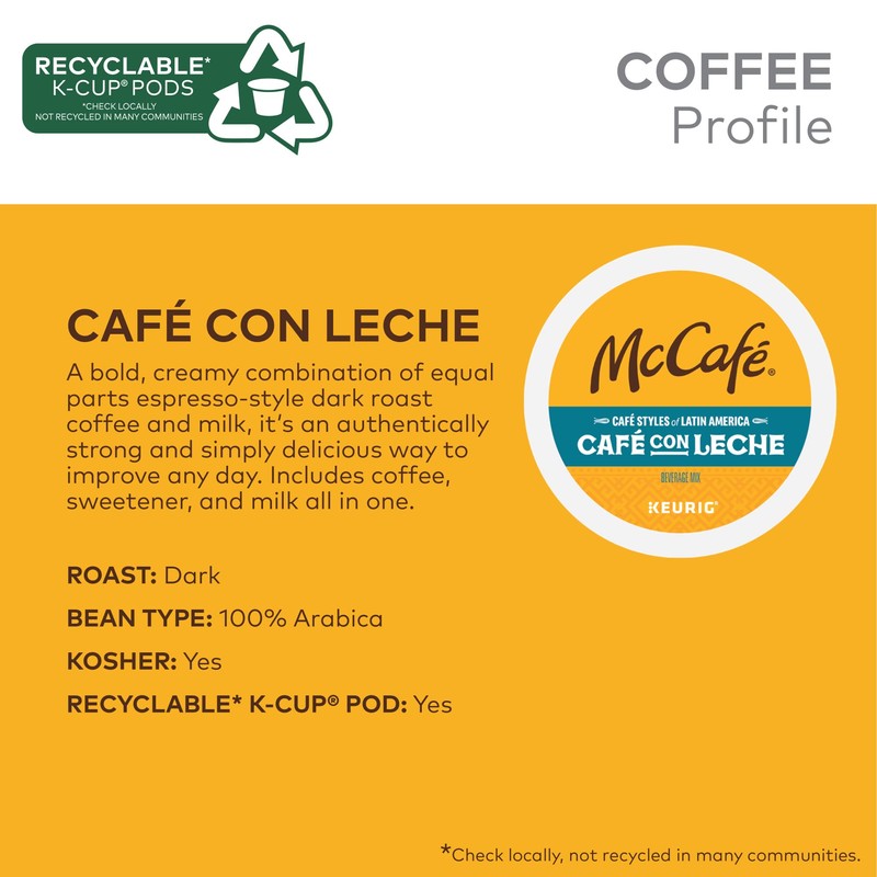 McCafe Cafe Styles of Latin America Cafe con Leche, Keurig