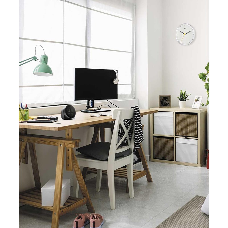 BRAUN (Brown) Digital Table Clock, BC24B, Black