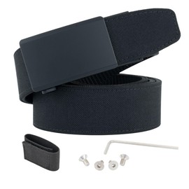 2ND AMEN Black Tactical Belt for Men - Military Hiking Nylon Gun Belt, Perfect Battle Belt for Men, 1.5" EDC Belt for Everyday Use, Ultimate 900D Cut to Size Gun Belts for Men