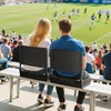 Jocoevol Metal Stadium Seats with Back Support and Cushion, Portable