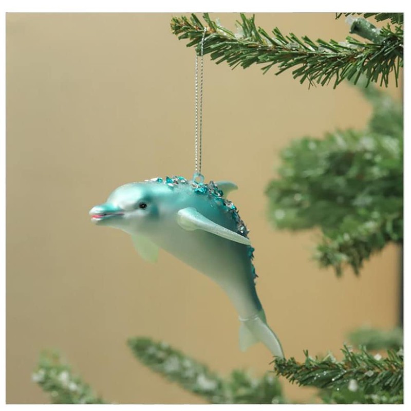 Alipher Dolphin Tree Pendant 3D Christmas Tree Pendant Dolphin Christmas