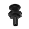 Boat 3/4in Through Hull Scupper Drain Straight Black with Stainless