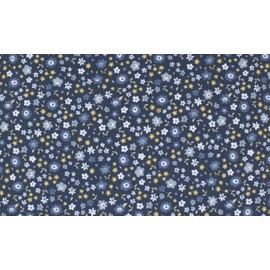 Organic Cushion Cover 20 x 20 cm with Zip Organic Flower Blue