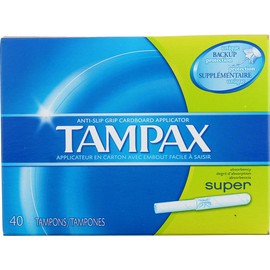 Tampax Tampax Cardboard Applicator Tampons, Super Absorbency 40 ea (Pack of 3)
