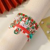 BKEPDY Set of 6 Christmas Bracelets Polymer Clay Friendship Bracelets