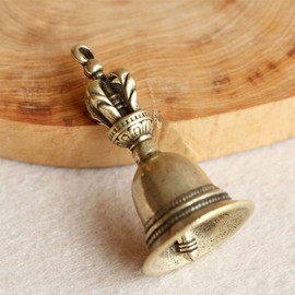 BELOWSYALER Hand Bell,Brass Handicraft Bell Metal Call Bells Alarm Hand Held Service Call Bell Desktop Bell Dinner Bell Brass Christams Bell