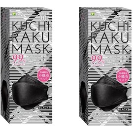 [医食同源ドットコム] iSDG【30枚×2箱】 iSDG KUCHIRAKU MASK (クチラクマスク) ブラック 30枚入り2箱セット