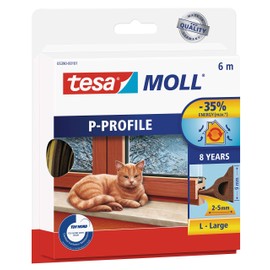 Tesa Moll Classic Pprofil Rubber Seal Brown 9 mm x 6 m